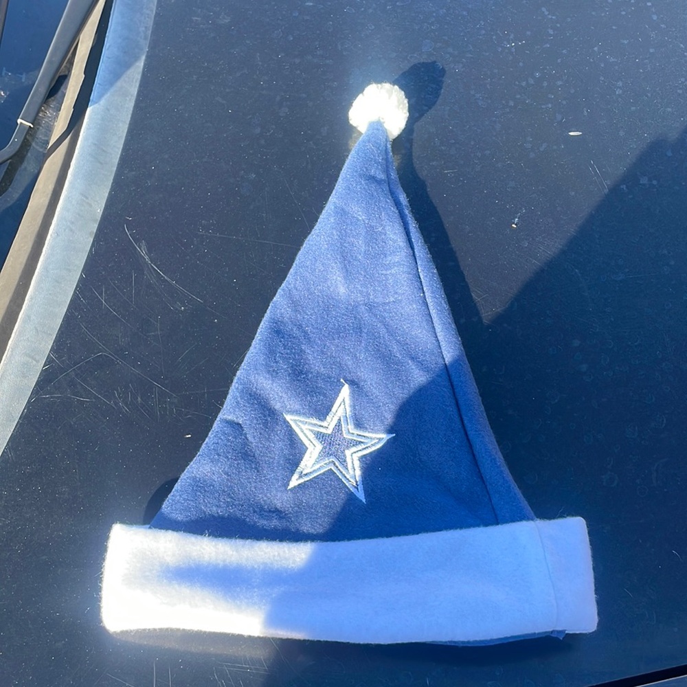 Dallas Cowboys Christmas Hat Santa Hat Navy Blue White